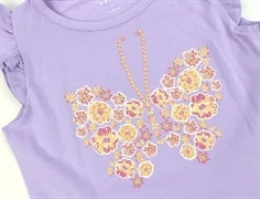 Name It purple rose butterfly top